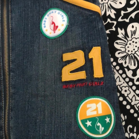 GIRLS BABY PHAT DENIM ZIP FRONT W/PATCHES DRESS - Picture 3 of 15